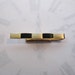 Vintage Swank Tie Clip Black and Goldtone Geometric Pattern