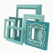 Shabby Chic Picture Frames Turquoise Aqua Picture Frame Set Beach Cottage Home Decor