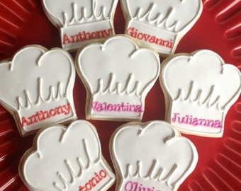Personalized Chef Hat Sugar Cookie Collection