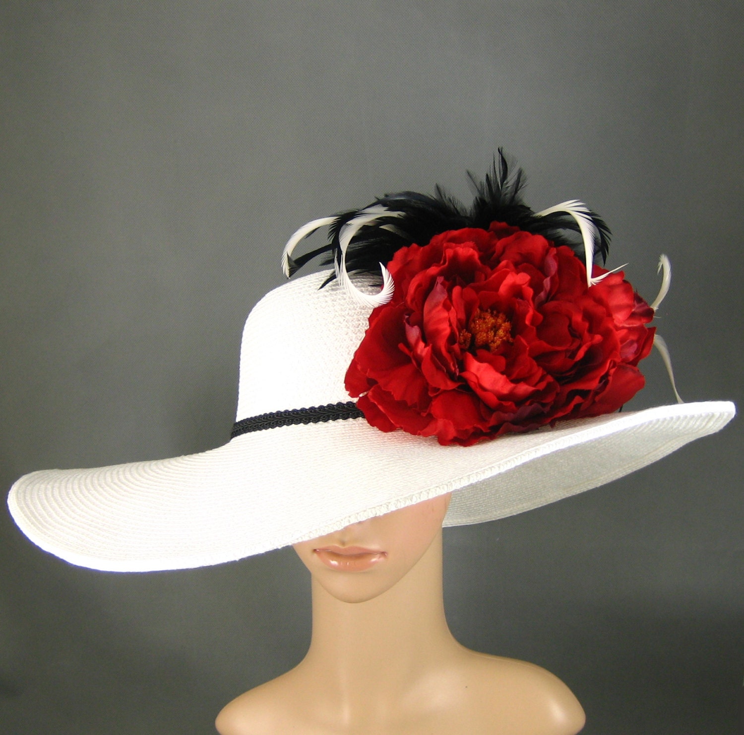 WHITE Kentucky Derby Hat Derby Hat Wedding Hat Dress Hat