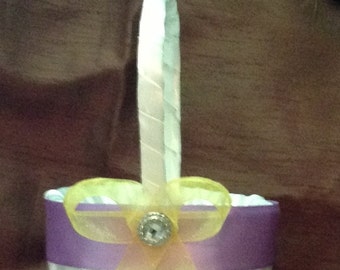 wedding flower girl basket custom made