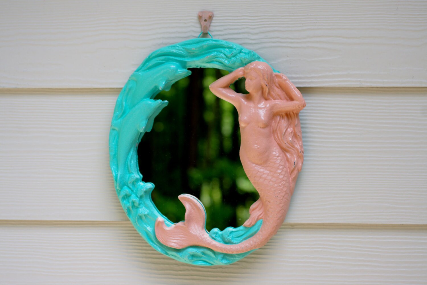 Decortative Mermaid and Dolphin Wall Mirror
