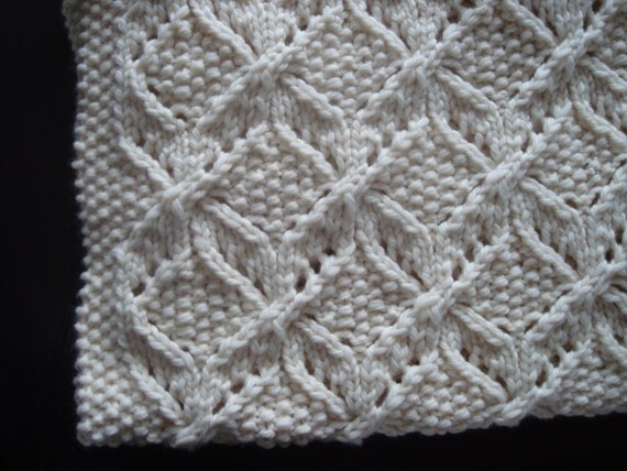 Luxurious Chunky Hand Knitted 100% Wool Throw by SimplyBatty