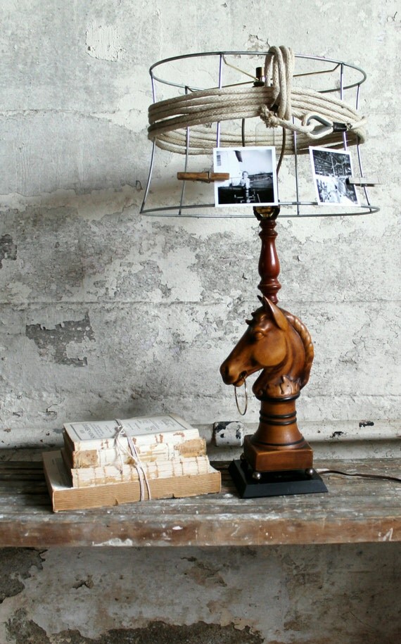 Vintage Horse Head Lamp