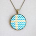 Cross stitch necklace Sweden flag - patriotic