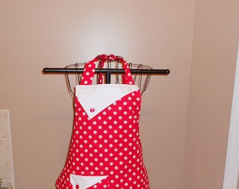 Red and White Polka Dot Apron