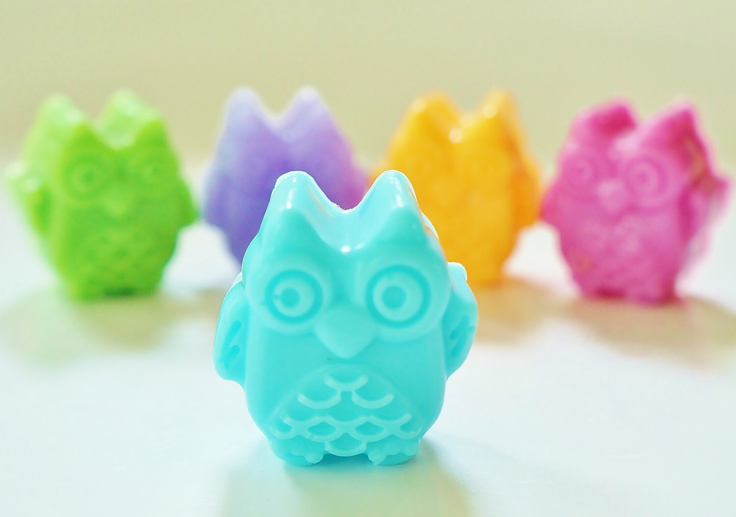 30 BULK OWL SOAPS Choose Scent & Color diy party favors