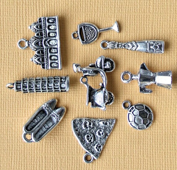 Italy Charm Collection Antique Silver Tone The Ultimate 9