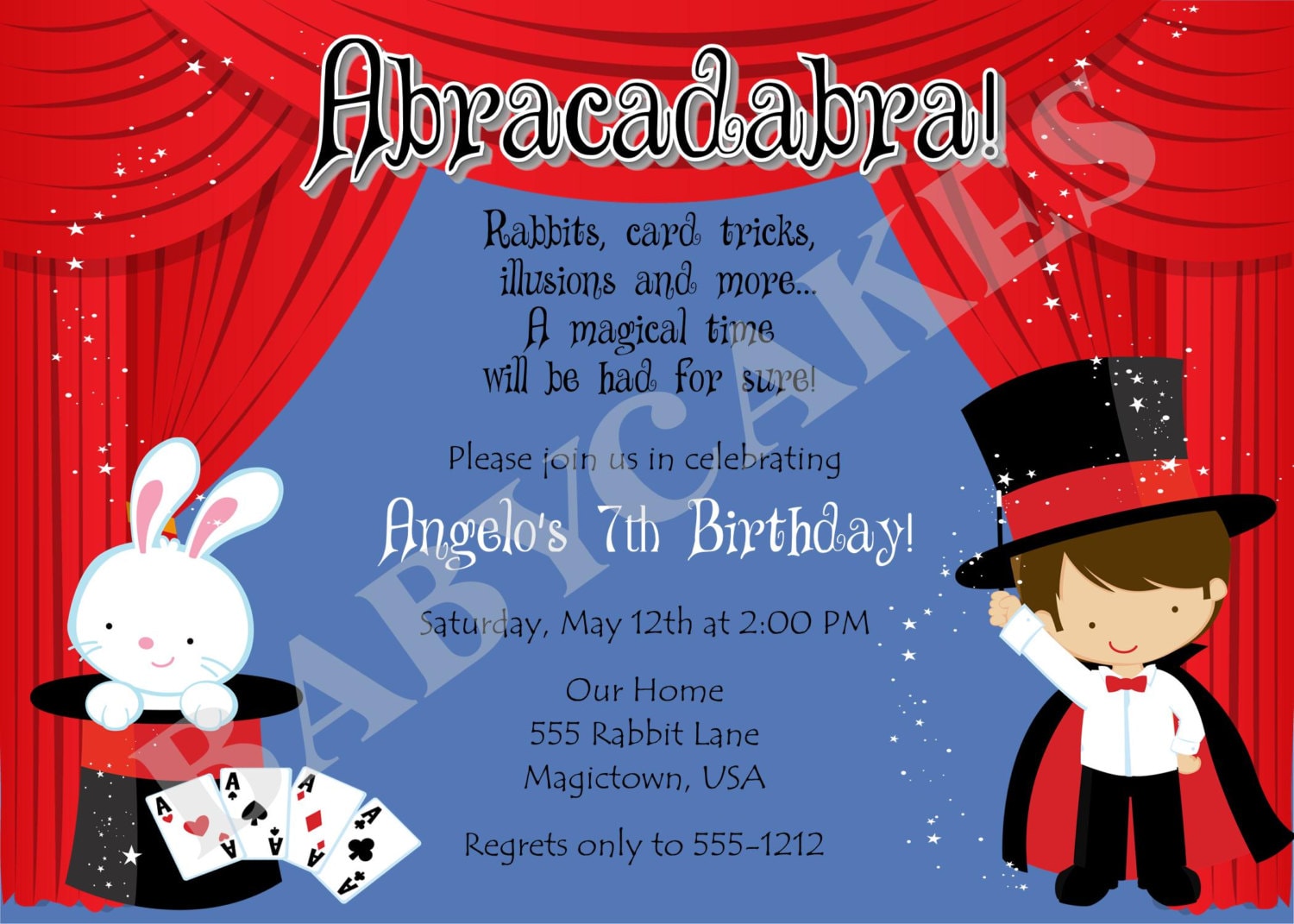 Magic Show Invitations Birthday 5