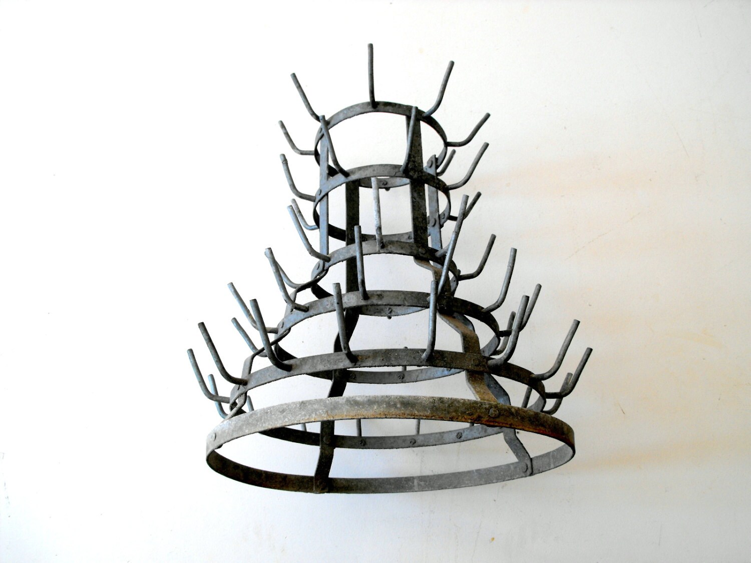 French Vintage Wine Bottle Drying Rack in by Vintagefrenchlinens