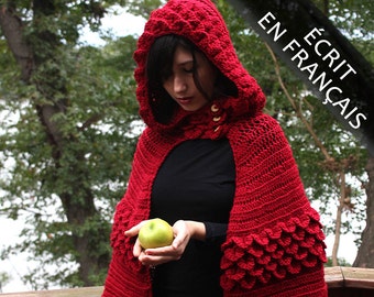 CROCHET PATTERN: Cape à Capuche au Point Crocodile - Permission to Sell Finished Product