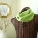 Cashmere Infinity Scarf APPLE GREEN / Spring Green Upcycled Clothing Eco Fashion Eco Gift