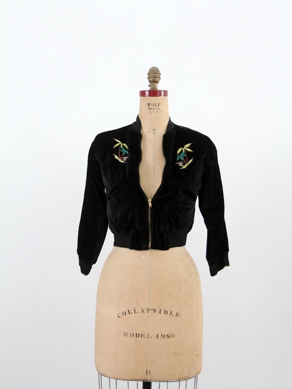 1950s Souvenir Jacket / Honolulu Hawaii Jacket / Reversible