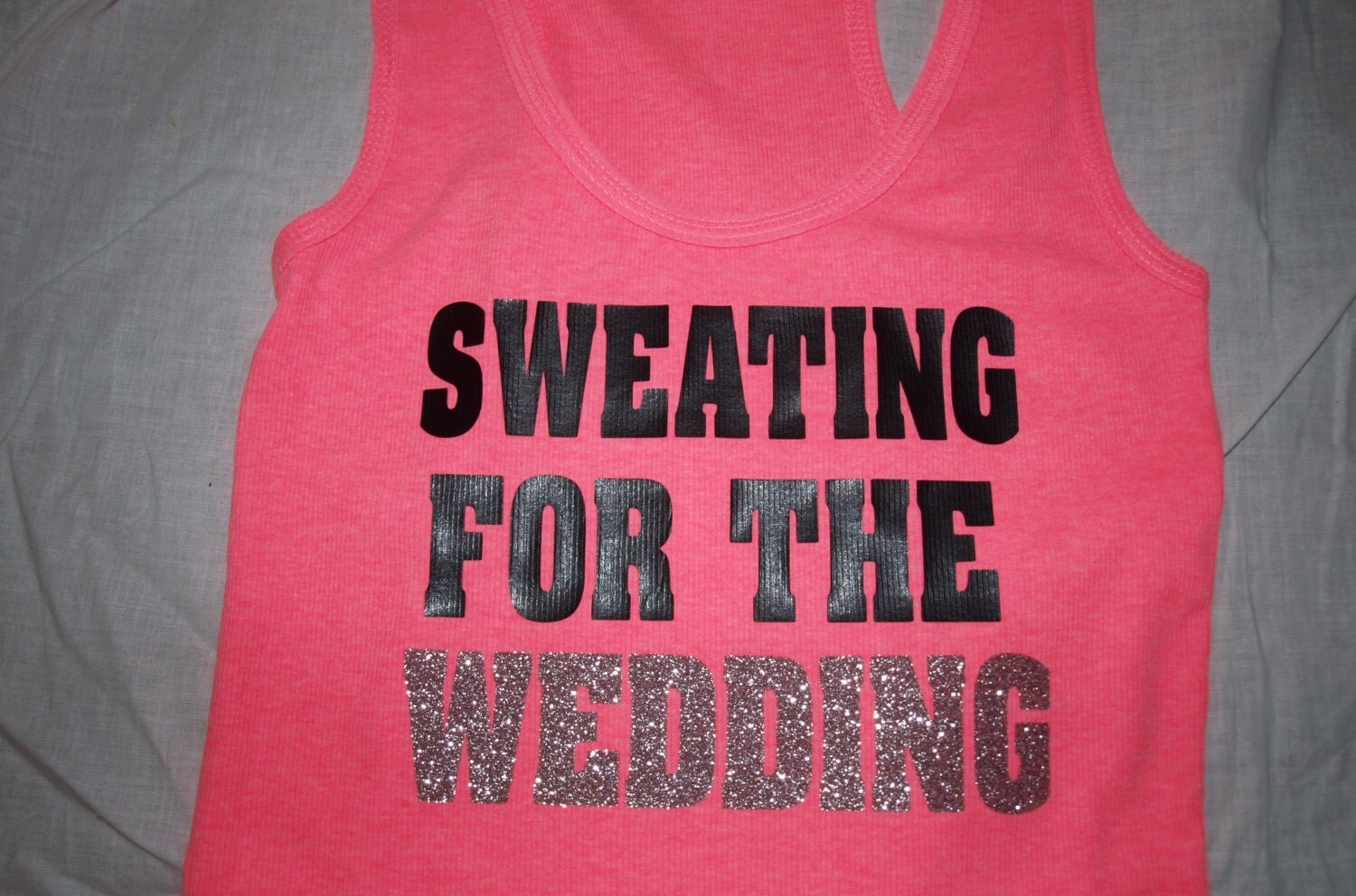 Sweating for the Wedding Tank Top Workout Shirt
