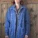 blue denim oversized shirt jacket / M L