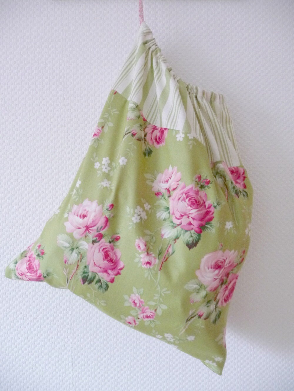 Shabby Chic Laundry Bag. Lingerie Bag. Nostalgic Roses and