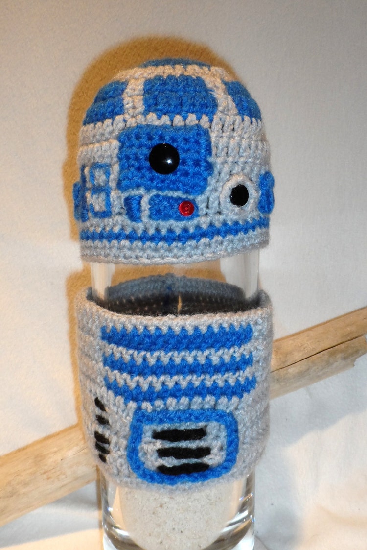PATTERN R2D2 Crochet Hat and Tube Top by gavandjack on Etsy