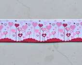 Heart ablooming on white 7/8" grosgrain ribbon Valentines Il_170x135