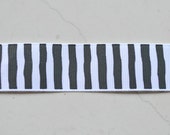 Black and white wonky stripes on 7/8" grosgrain ribbon- spring/easter Il_170x135