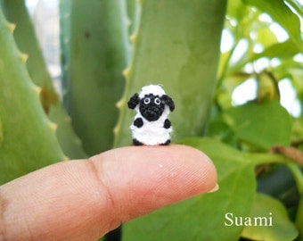 Micro Miniature Sheep - Tiny Mini Amigurumi Crochet Stuffed Animals - Made To Order