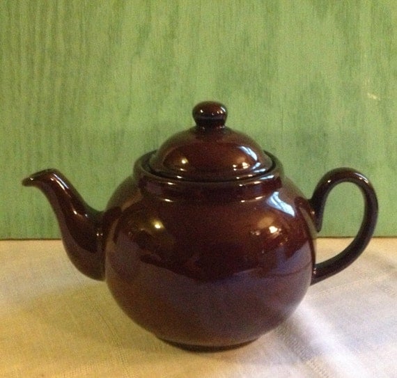 Brown Betty Teapot Vintage Teapot Kitchen Teapot by AmyandOlive