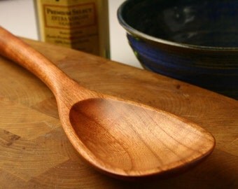 Handmade wooden spoon roux spoon made of American Black Cherry wood