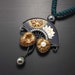 Lotus pendant by Keum Boo and pearls.