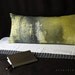 Linen. Decorative Pillowcase long. Vintage influense. Yellow black .. / RETRO-MODERNE
