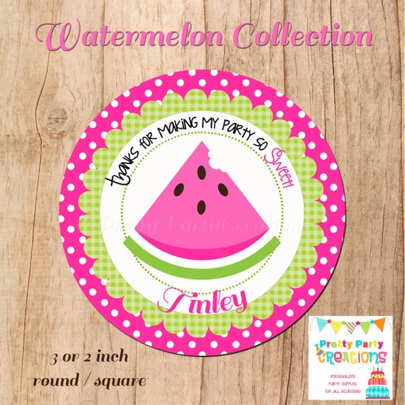 WATERMELON favor tags You PRINT