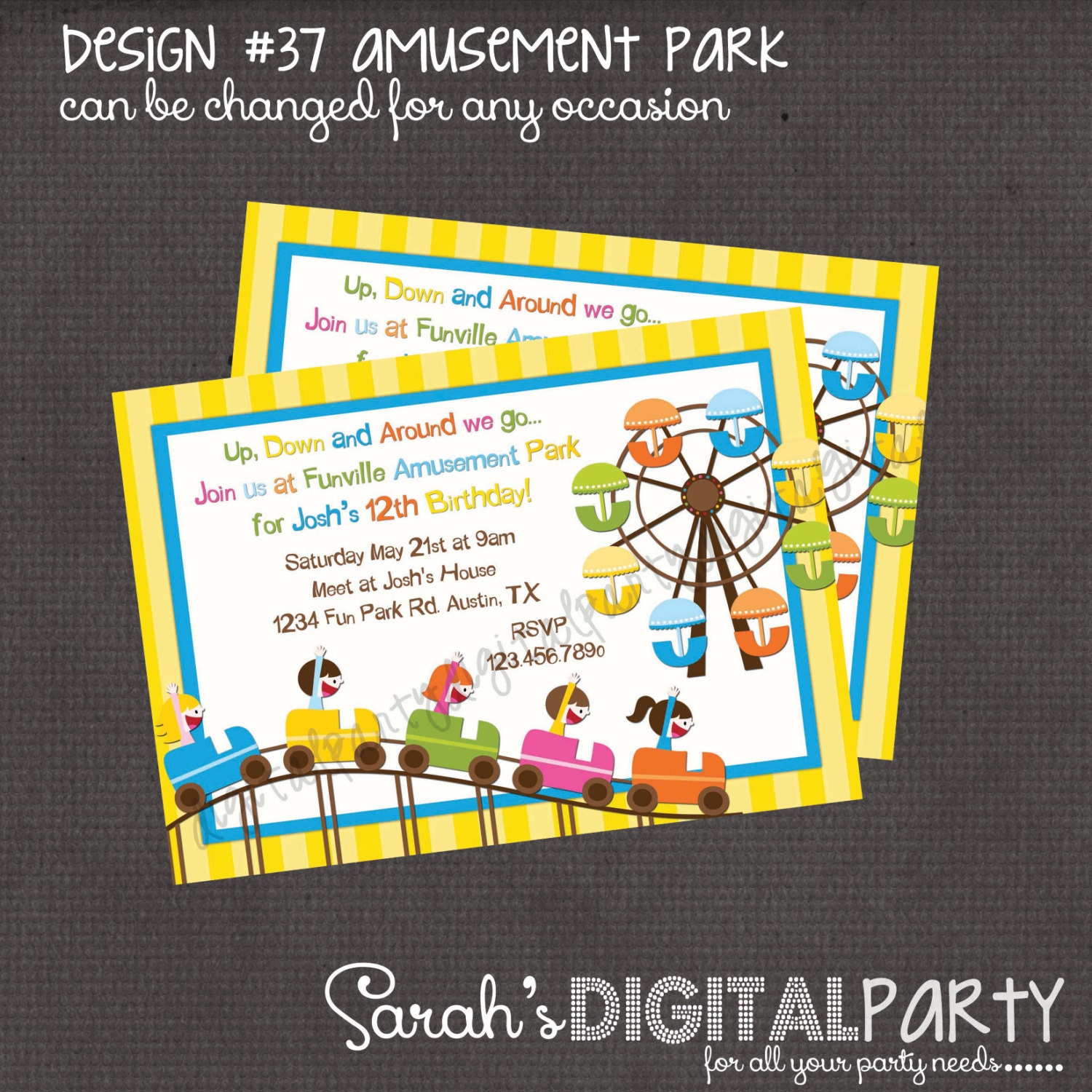 amusement-park-invitation-4x6-or-5x7-digital-you-print-your