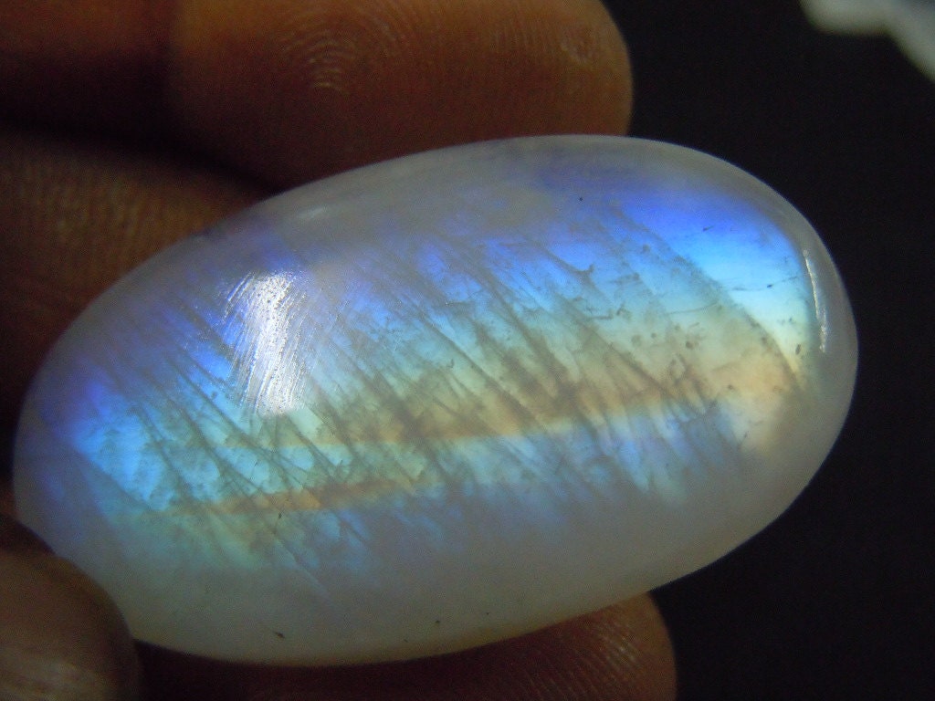Rainbow Moonstone Gemstone Cabochon Top Quality Multi Firing