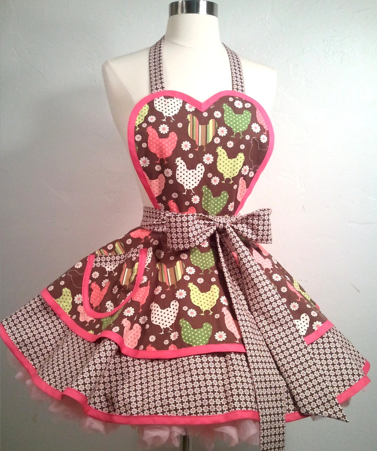 Custom Organic Cotton Pin Up Apron for shrimpandgrits