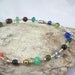 CLEARANCE multi gems anklet with gem charms