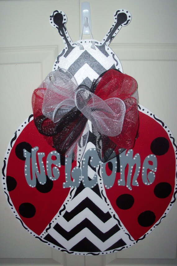 Items similar to Ladybug Door Hanger on Etsy