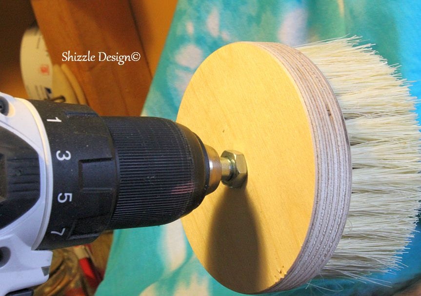 Wax Buffing Brush with Drill Attachment