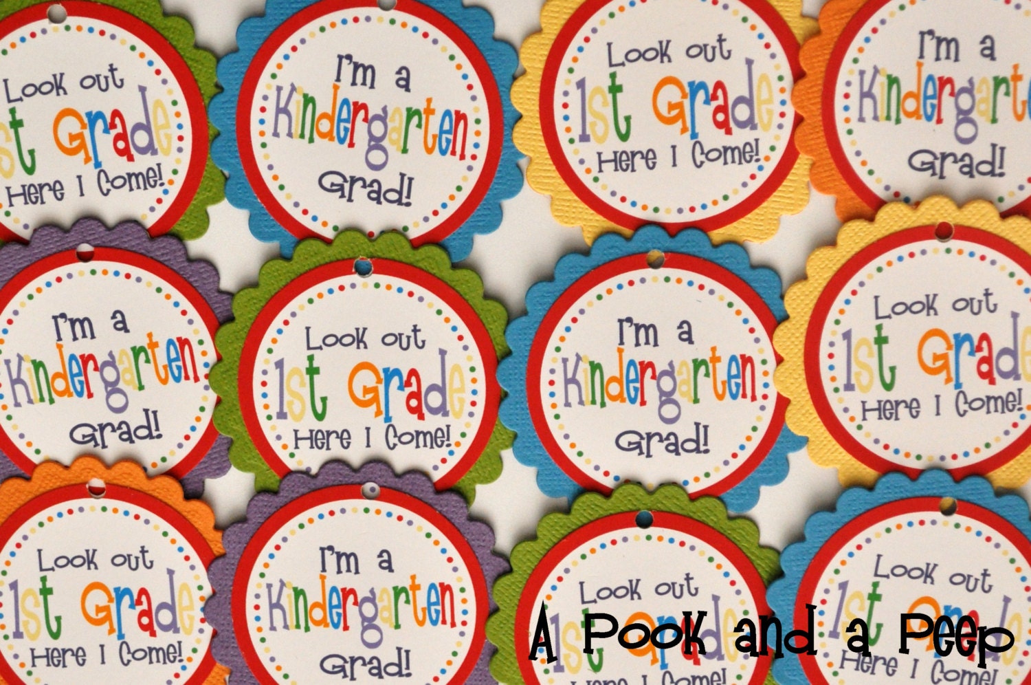 kindergarten preschool grade school graduation gift favor tags