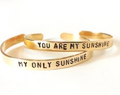 mother daughter  jewelry, best friend bracelets - you are my sunshine my only sunshine
