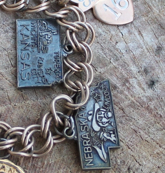 Vintage 1970s High School Charm Bracelet