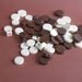 Vintage Brown and Cream Backgammon Game Pieces - approx 60 pieces