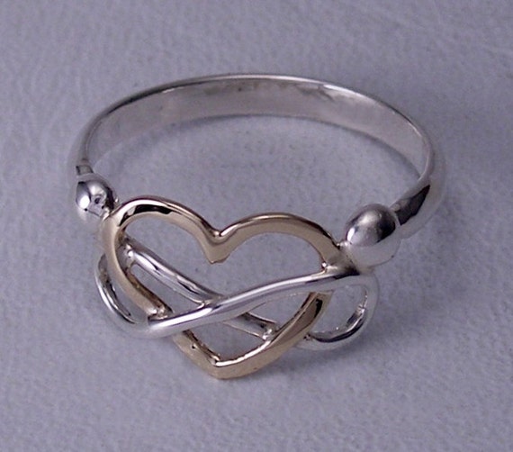 Infinity Heart Love Forever / Eternal Love Ring by rubybluejewelry