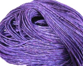 Purple Handspun Vegan Bamboo 1-ply Yarn