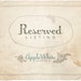 Reserved for Teena