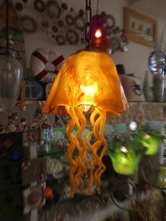 Jellyfish Chandelier Jellyfish Pendant Light by PrimoGlass