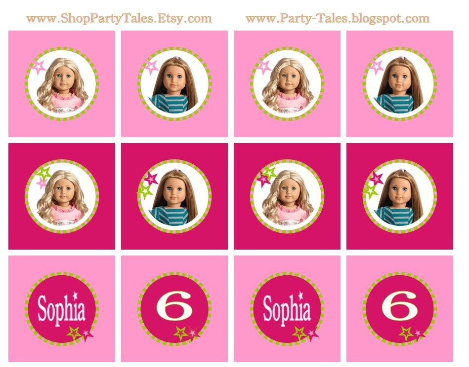 American Girl Doll Printable birthday party by ICandyEvents