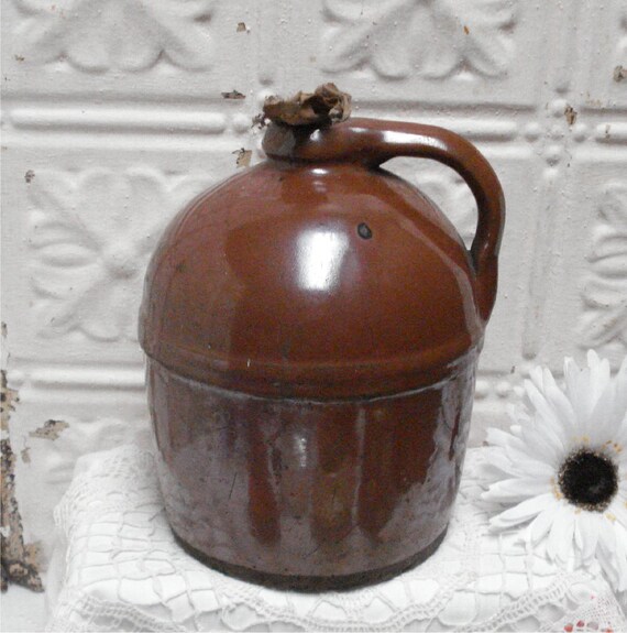 Reserved 8 Antique Peoria Pottery Crock Jug 1859