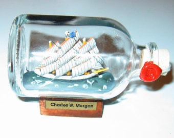 Ship in a Bottle CHARLES W. MORGAN Excellent- From England