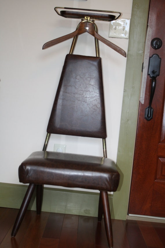 Mid Century Brown Vinyl Nova Products Butler or by WGAntiques