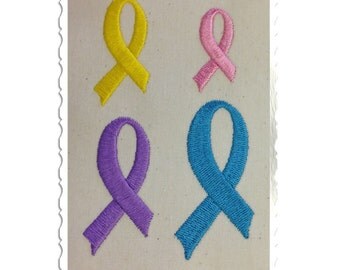 Mini Awareness Ribbon Machine Embroidery Design - 4 Sizes