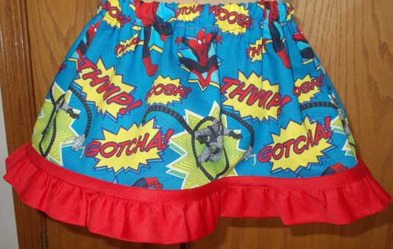 Items Similar To Spiderman Mini Skirt Micro Mini Spiderman