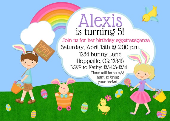 Easter Birthday Party Invitations 4